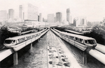 Monorail Cityscape