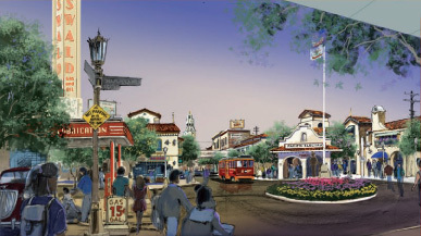 California Adventure Plaza Concept Art