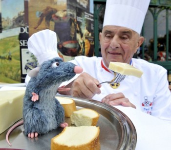 Chef Paul Bocuse and animatronic Remy