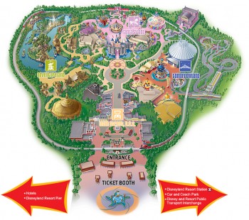 Hong Kong Disneyland map