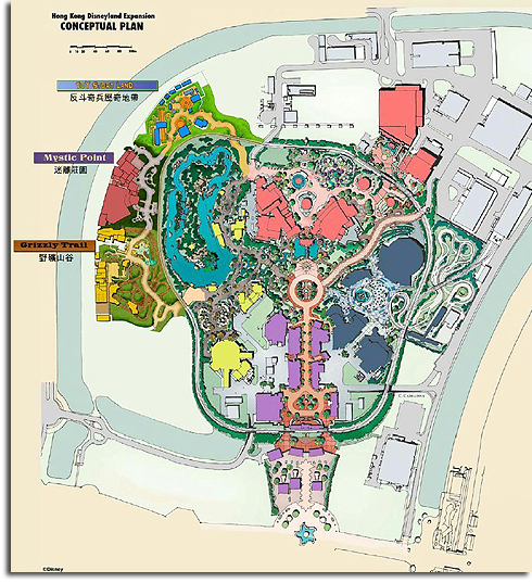 Site plan for Hong Kong Disneyland expansion