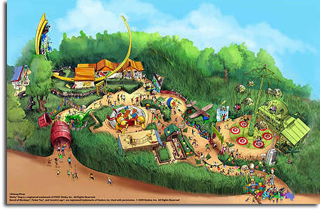 Rendering of Toy Story Land for Hong Kong Disneyland, 2009