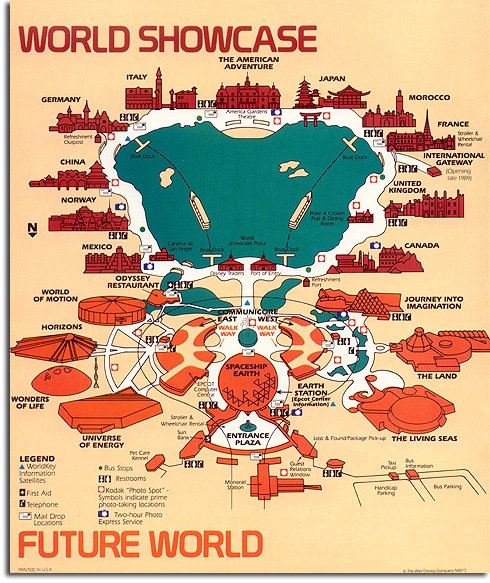 EPCOT Center guidemap, 1989