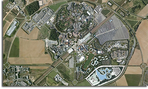 Map of Disneyland Resort Paris with Lava Lagoon overlay