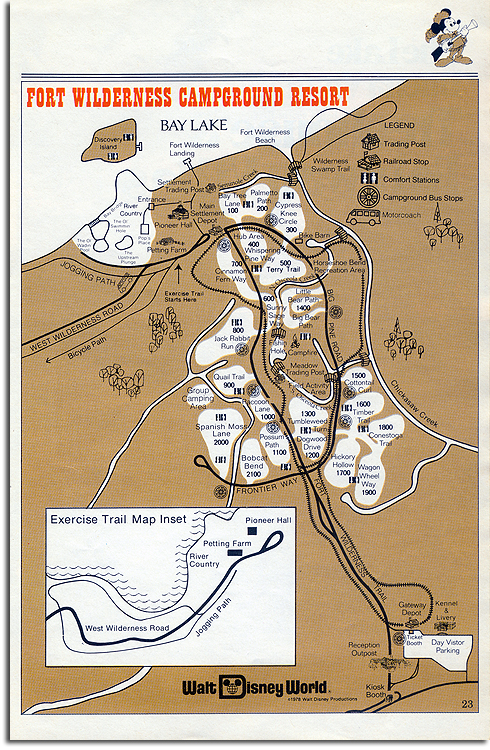 Map of Fort Wilderness, 1978