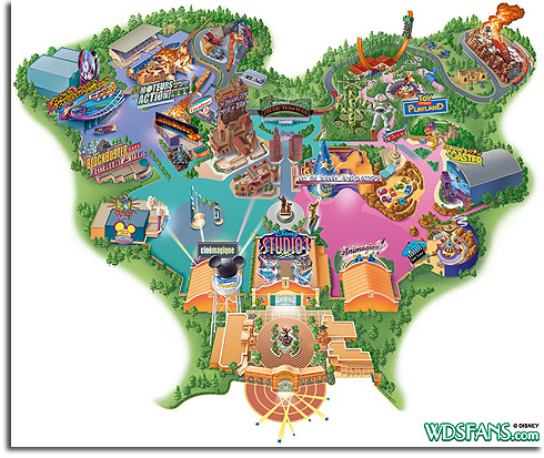 2010 Park Map of the Walt Disney Studios