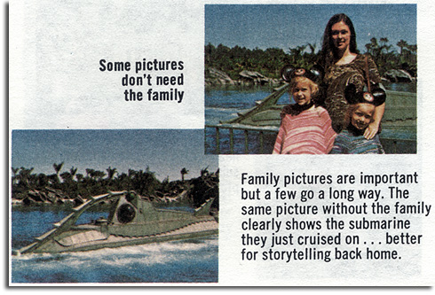 Photo tip from 1974 GAF guide to Walt Disney World