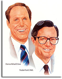 Michael Eisner and Frank Wells, 1987