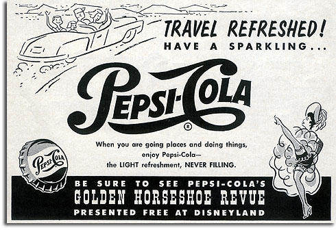 Ad for Pepsi at Disneyland, 1957