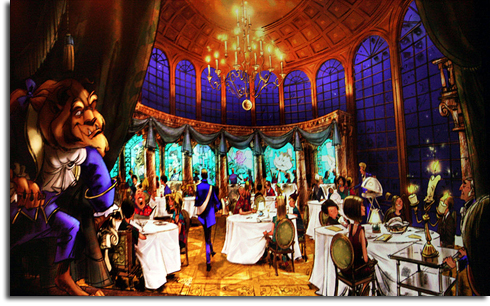 Rendering of the Be Our Guest restaurant