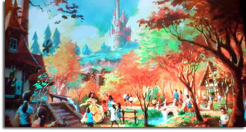 Rendering of Belle's Village from the Walt Disney World Fantasyland expansion