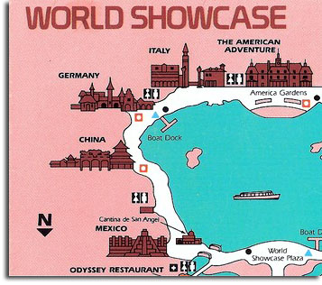 Detail of EPCOT map, 1983