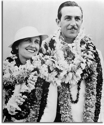 Walt and Lillian Disney arrive in Hawaii, August 1934