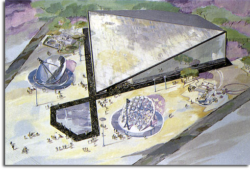 Rendering of Energy Pavilion, EPCOT Center, 1977