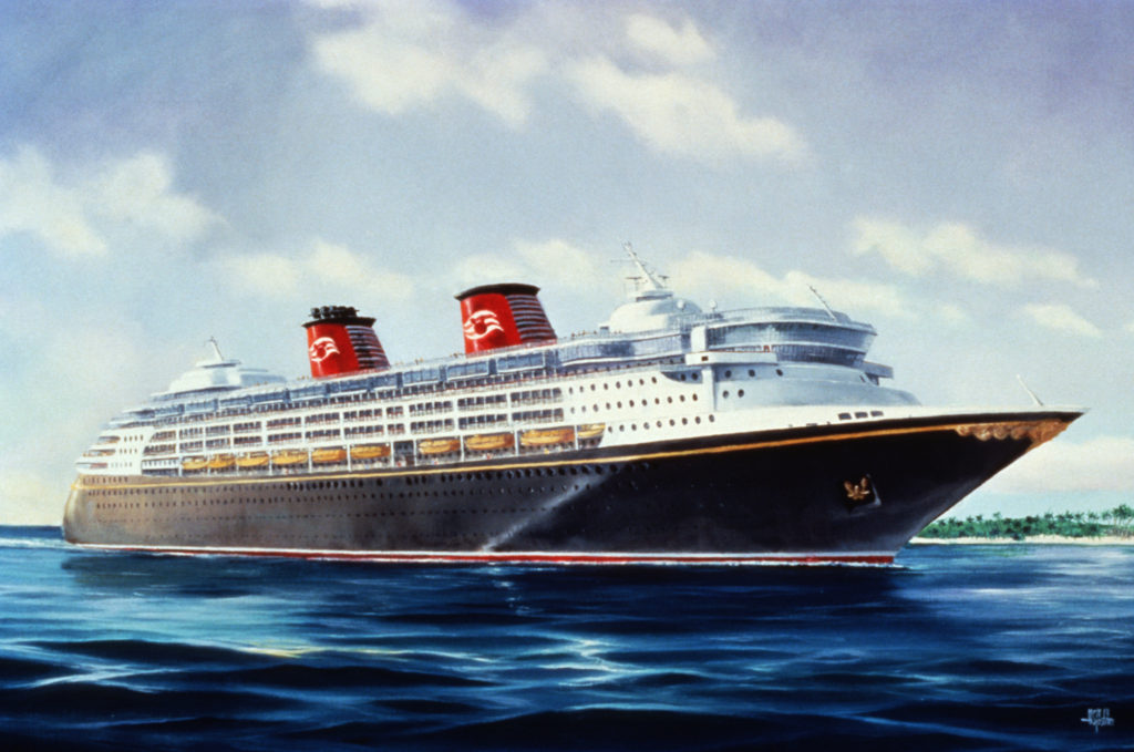 Artist's concept of a Disney Cruise Line ship